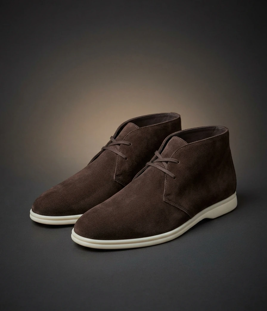 Loro Piana Open Walk, замша, цвет Dark Chocolate, вид спереди