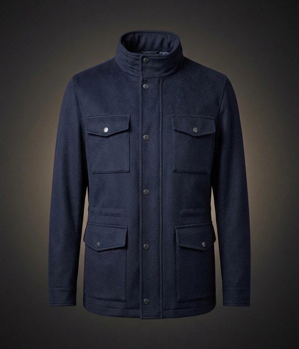 Куртка Loro Piana Traveller, кашемир Storm System, цвет Navy, вид спереди