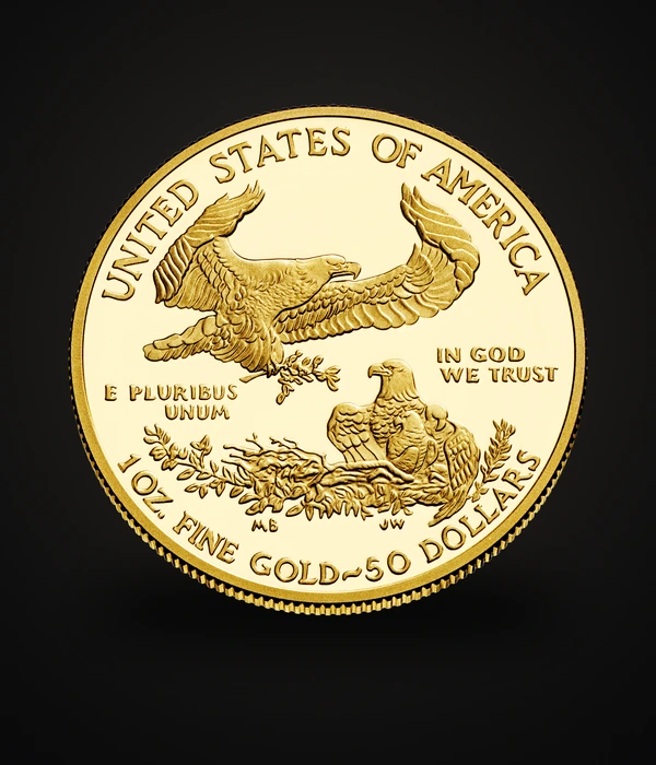 American Gold Eagle 1 oz 916.7, tagakülg