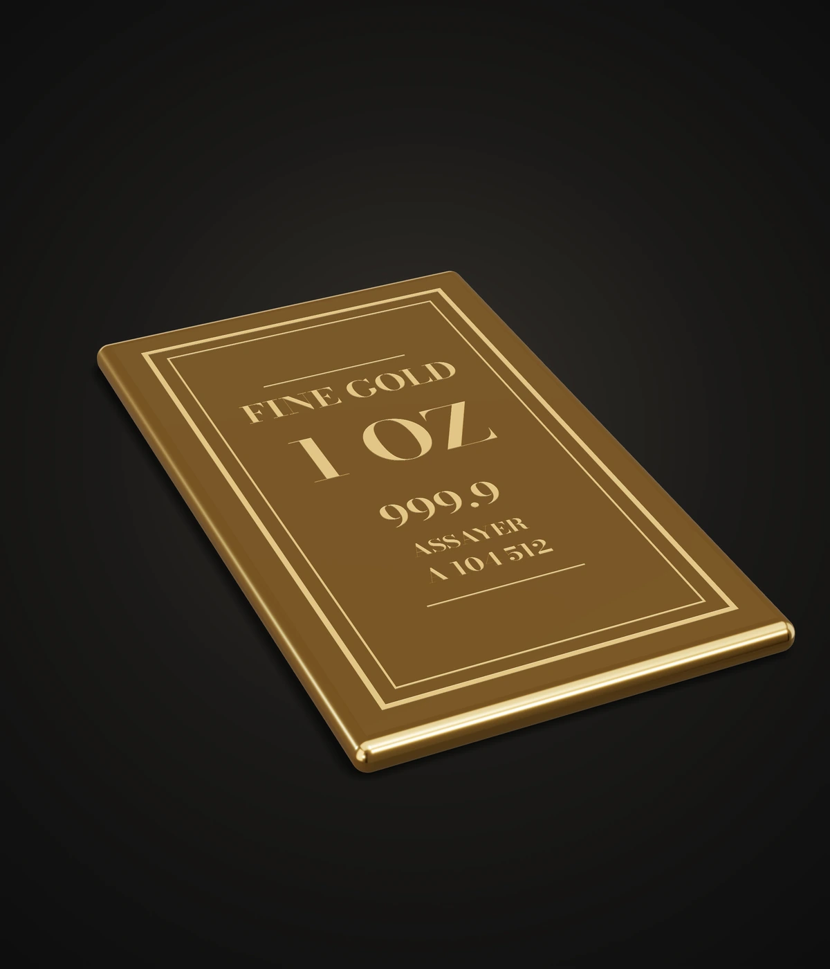 Gold bar 1 oz 999.9, investment bar