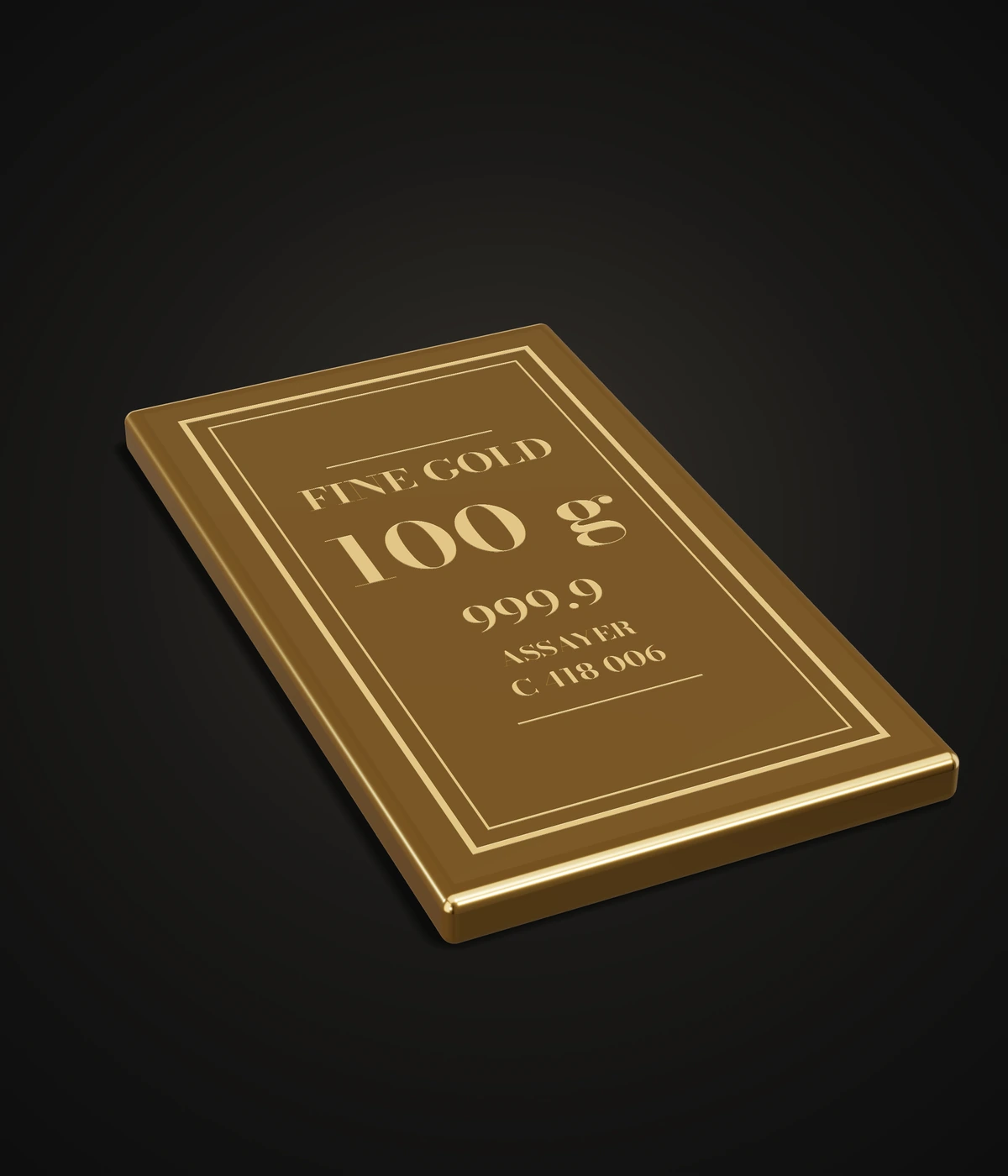 Gold bar 100 g 999.9, investment bar