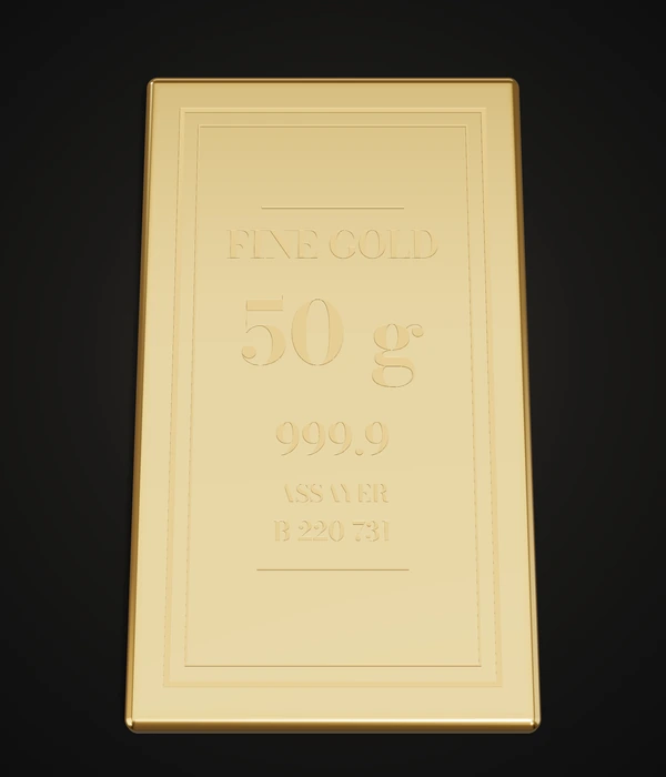 Kultaharkko 50 g 999.9, leima edestä