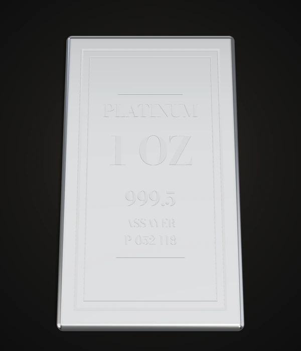 Platinaharkko 1 oz 999.5, leima edestä