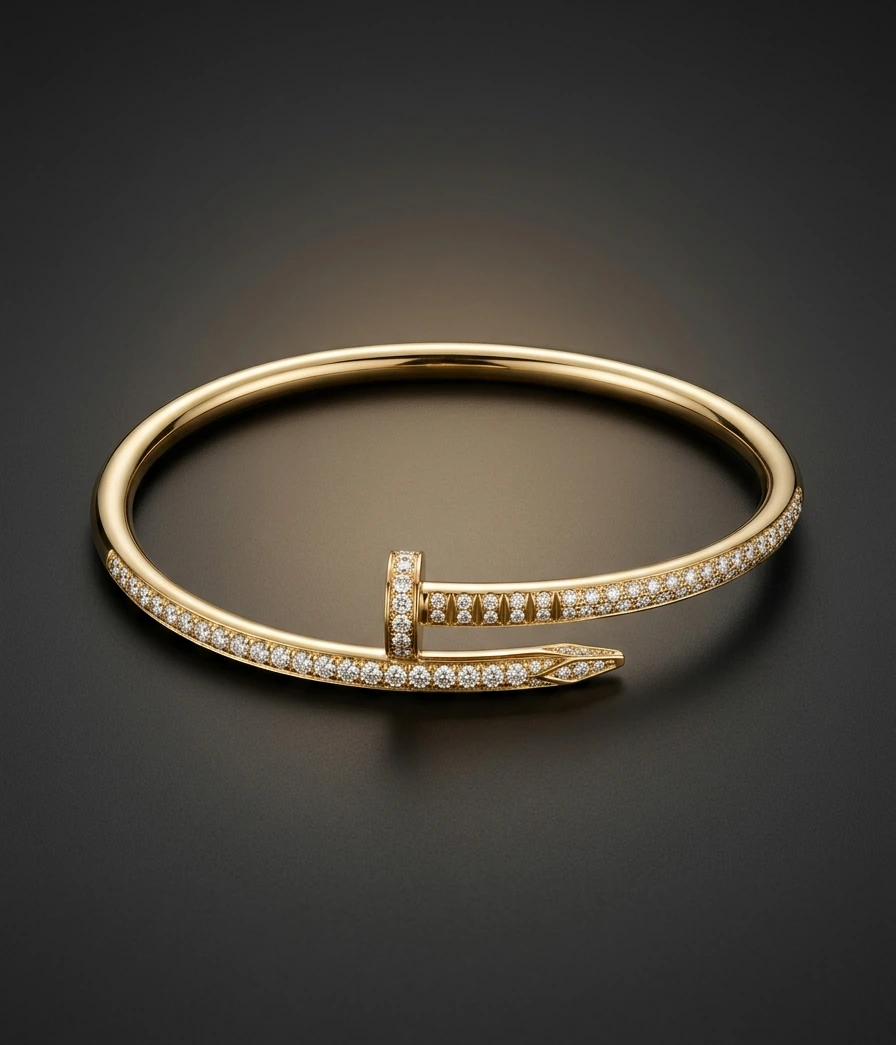 Браслет Cartier Juste un Clou с бриллиантами, Жёлтое золото 750