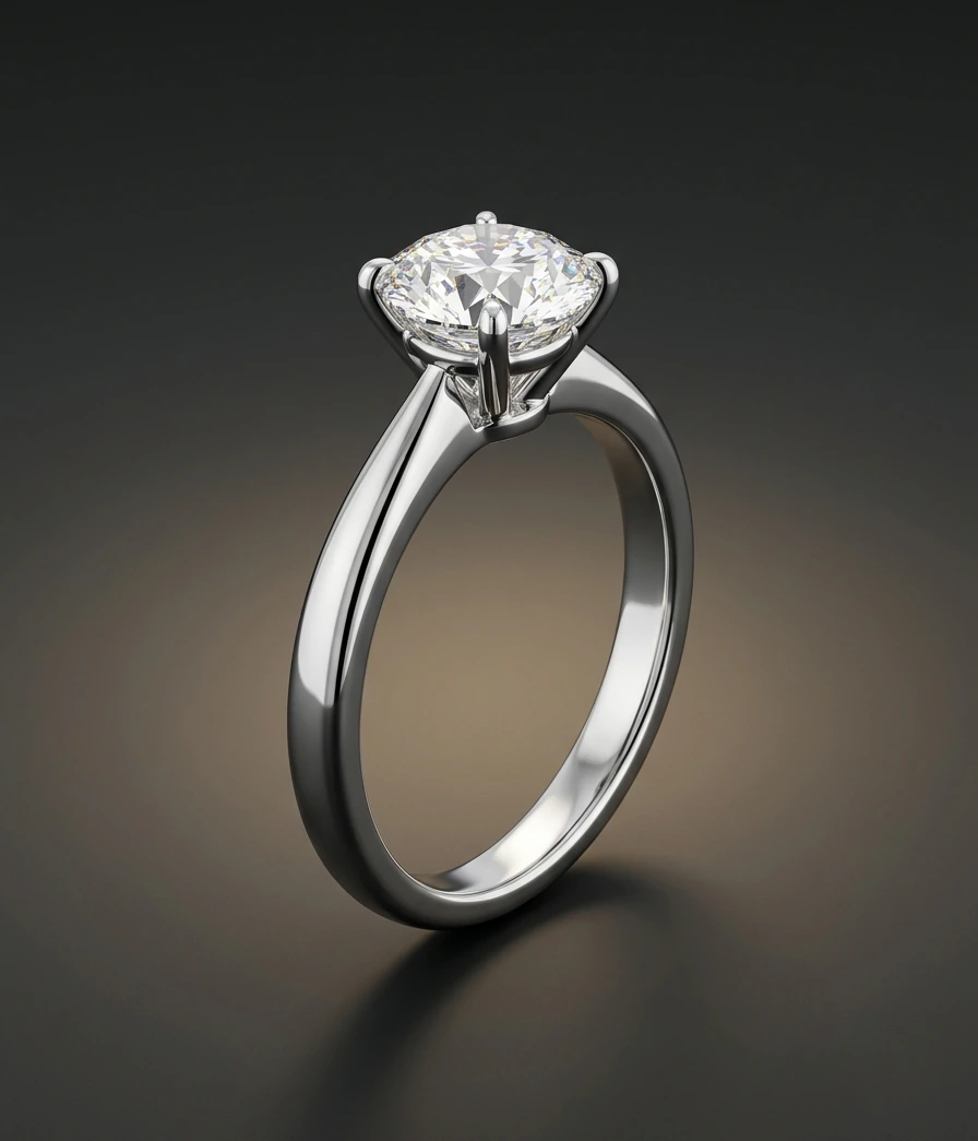 Cartier 1895 solitaire ring 1.51 ct, Platinum 950