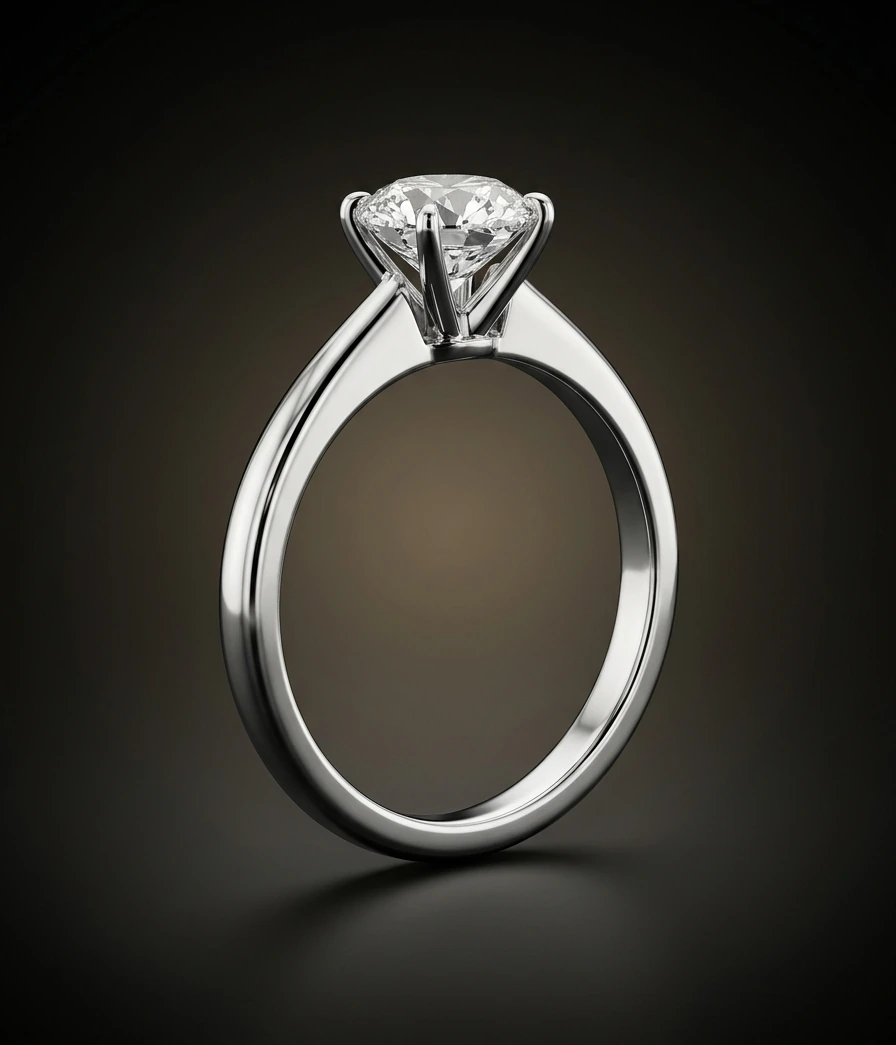 Timanttisormus, briljantti 1,52 ct, Platina 950