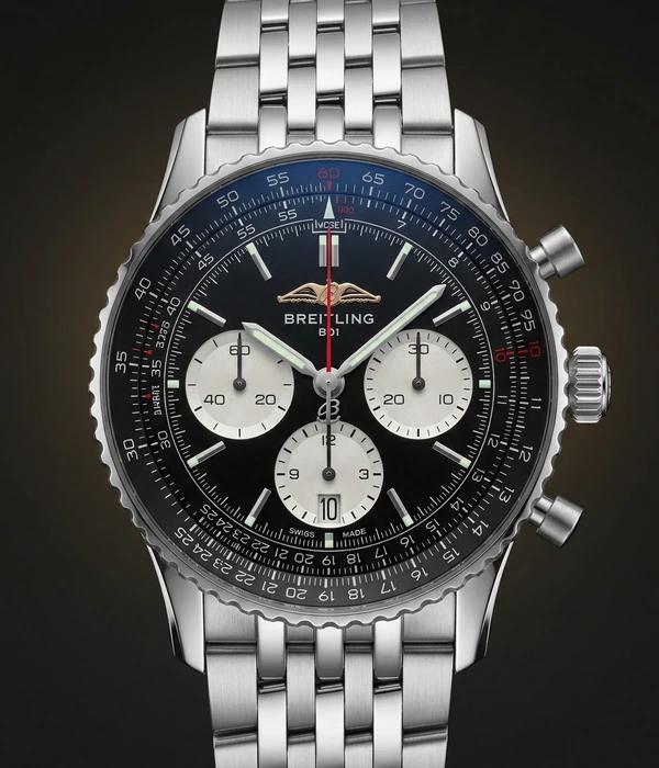 Breitling Navitimer B01 43 AB0138211B1A1, kellotaulu edestä