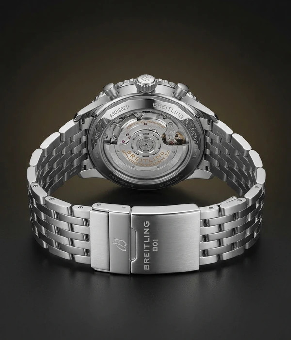 Breitling Navitimer B01 43 AB0138211B1A1, tagakaas ja lukk
