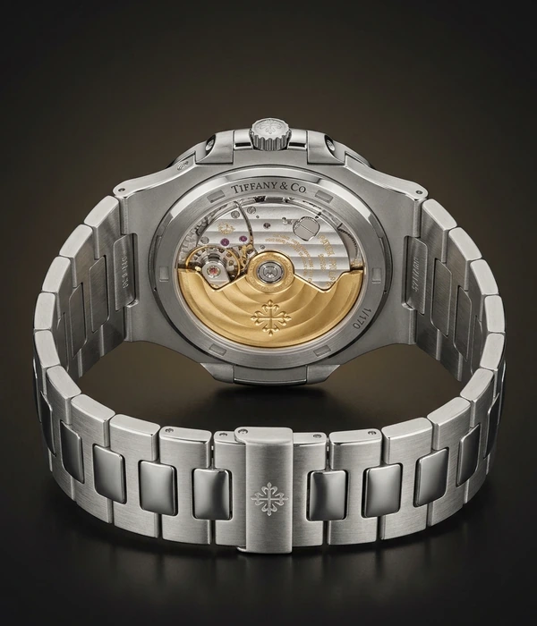 Patek Philippe Nautilus "Tiffany & Co." 5711/1A-018, задняя крышка и застёжка