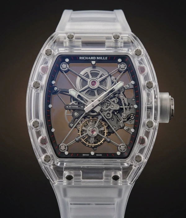Richard Mille RM 56-02 Sapphire Tourbillon RM 56-02, sihverplaat eestvaates