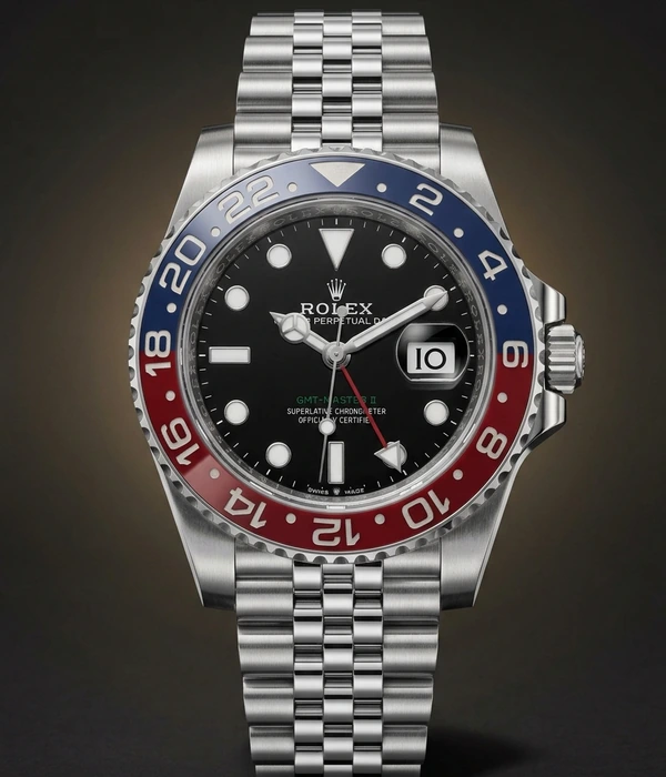 Rolex GMT-Master II 126710BLRO, sihverplaat eestvaates