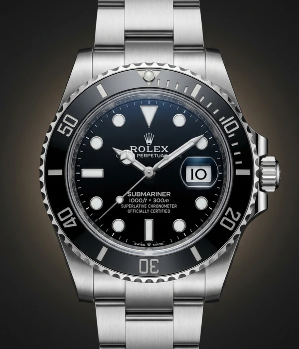 Rolex Submariner Date 126610LN, kellotaulu edestä