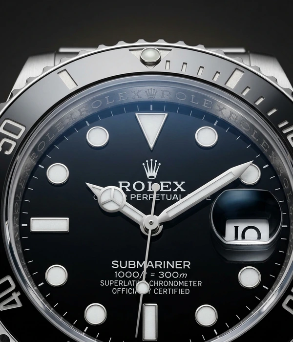 Rolex Submariner Date 126610LN, kellotaulun lähikuva